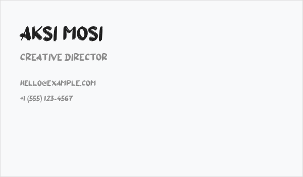 Aksi Mosi Business Card
