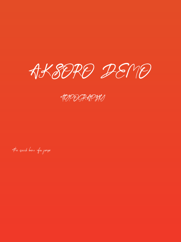 Aksoro Demo Poster