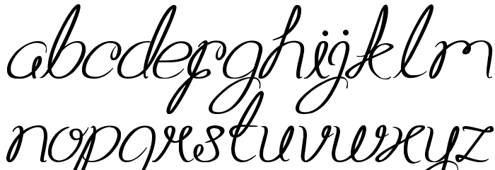 Aku Cinta Kamu Font LOWERCASE