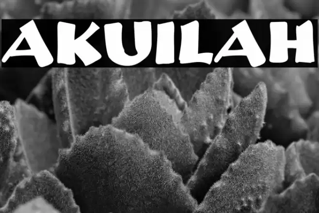 Akuilah Font examples