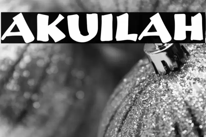 Akuilah Font examples