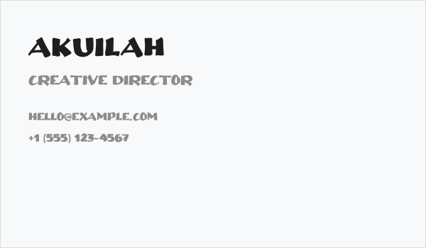 Akuilah Business Card