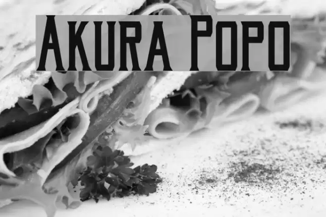 Akura Popo Font examples