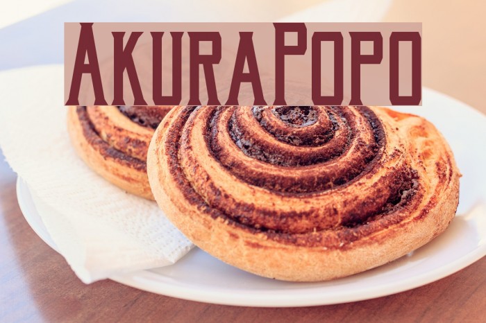 AkuraPopo Font examples