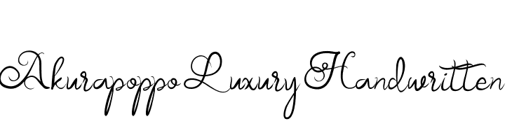 Akurapoppo Luxury Handwritten  font caratteri gratis