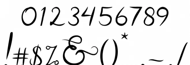 Akurapoppo Luxury Handwritten Font OTHER CHARS