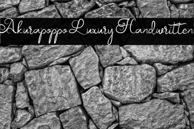 Akurapoppo Luxury Handwritten Font examples