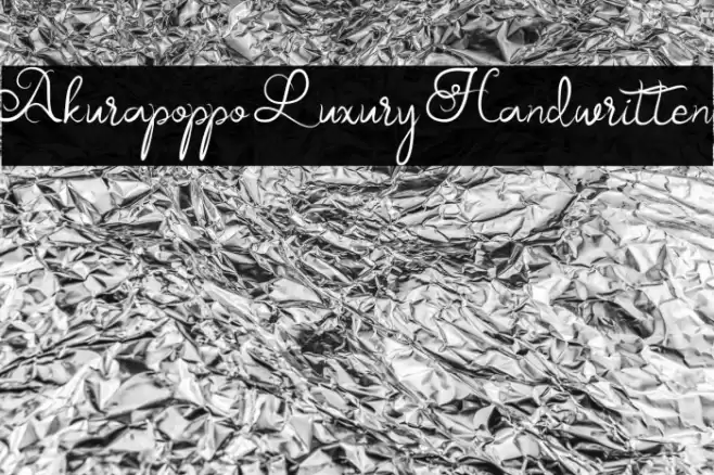 Akurapoppo Luxury Handwritten Font examples