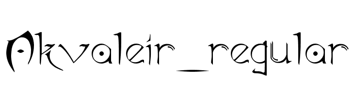 Akvaleir_regular Font