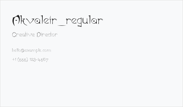 Akvaleir_regular Business Card