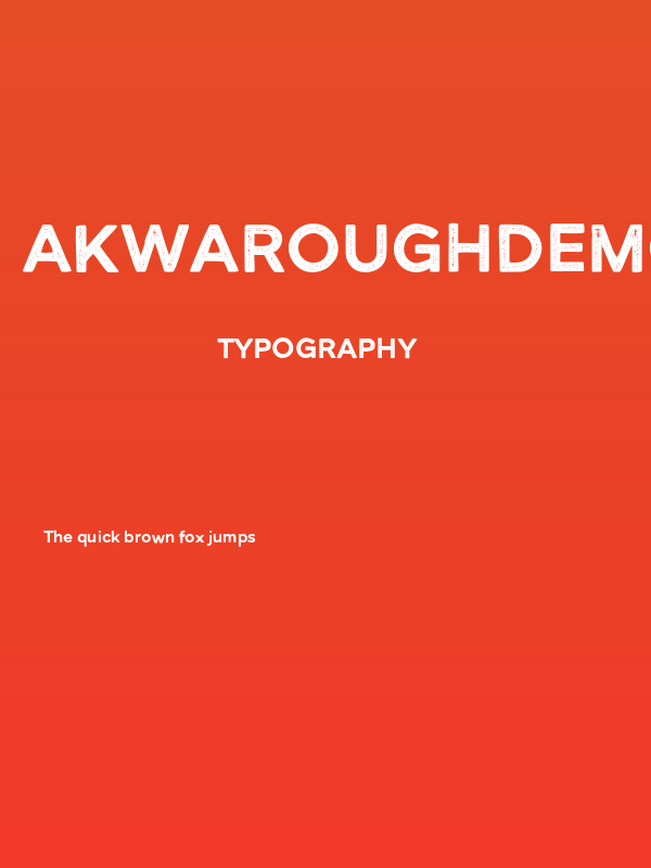 AkwaRoughDemo-Bold Poster