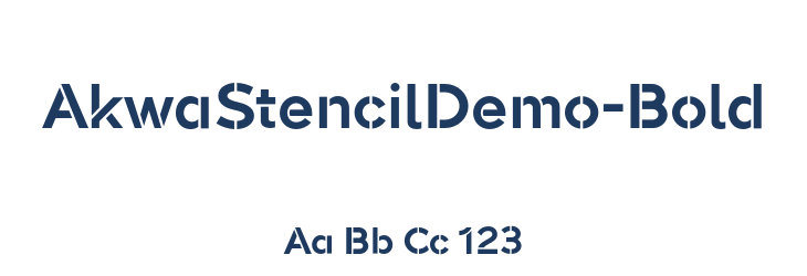 AkwaStencilDemo-Bold Font Preview