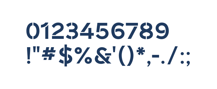 AkwaStencilDemo-Bold Other Characters