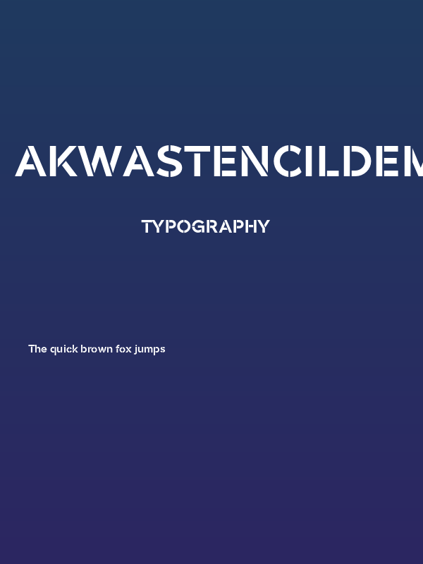 AkwaStencilDemo-Bold Poster