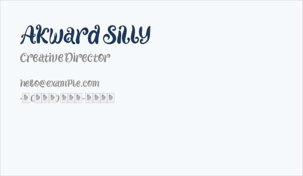 Akward Silly Business Card