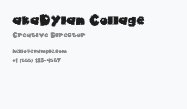 akaDylan Collage Business Card