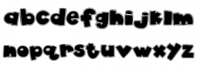 akaDylan Collage Font Litere mici