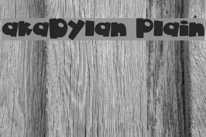 akaDylan Plain Font examples