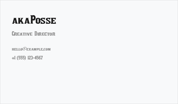 akaPosse Business Card