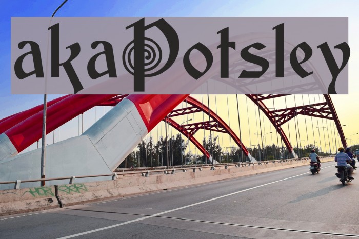 akaPotsley Font examples