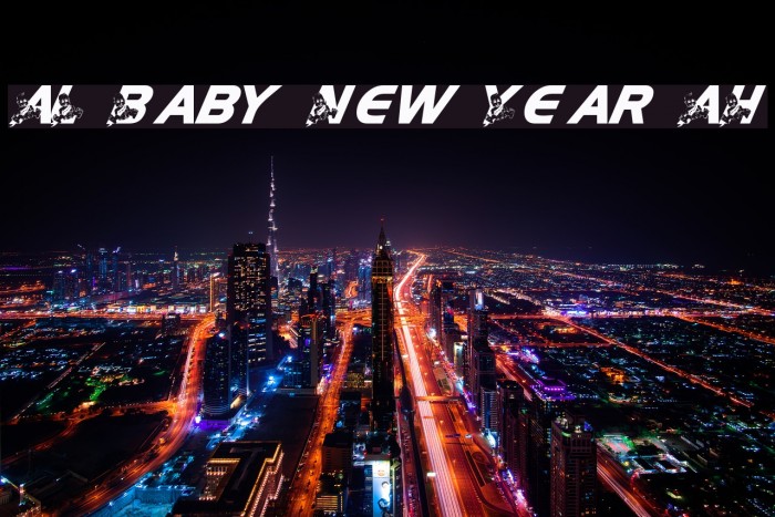 AL Baby New Year AH フォント examples