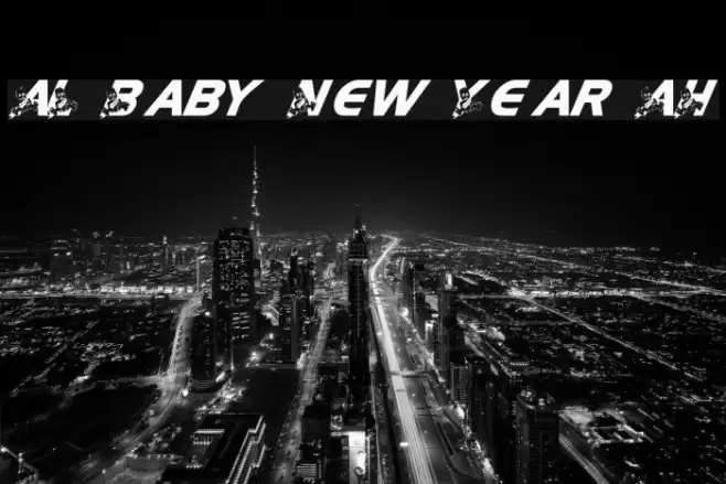 AL Baby New Year AH フォント examples