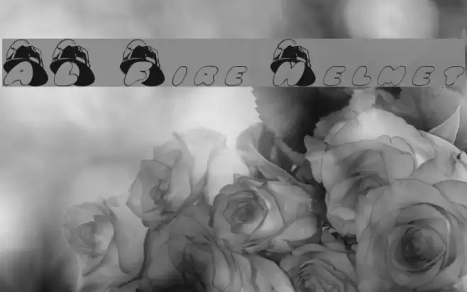 AL Fire Helmet Font examples