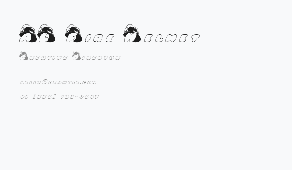 AL Fire Helmet Business Card