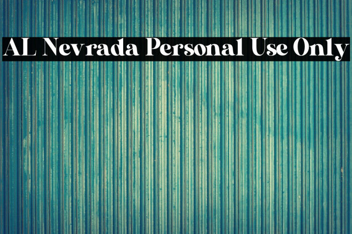 AL Nevrada Personal Use Only Example 1