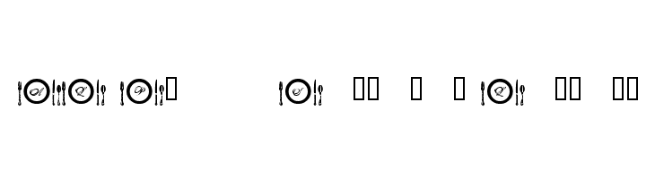 AL Place Settings Letters Font