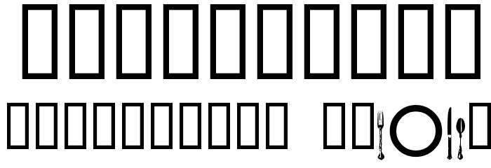 AL Place Settings Letters Font OTHER CHARS
