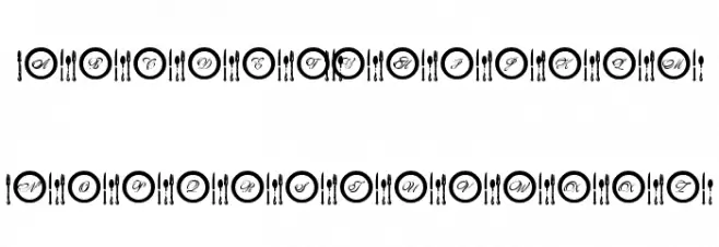 AL Place Settings Letters Font UPPERCASE