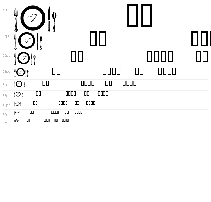 AL Place Settings Letters Waterfall