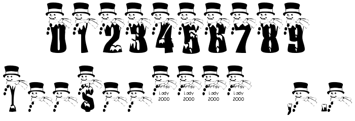 AL Snowmen Font OTHER CHARS