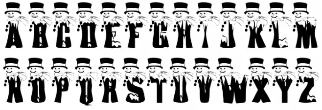 AL Snowmen Schriftart Groß