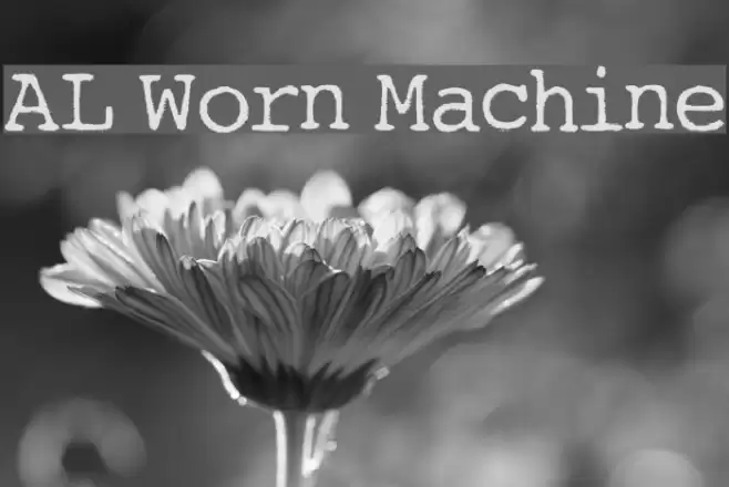 AL Worn Machine Font examples