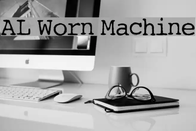 AL Worn Machine Font examples