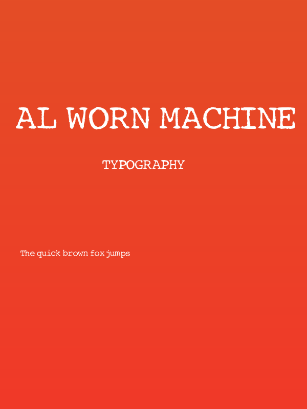 AL Worn Machine Poster
