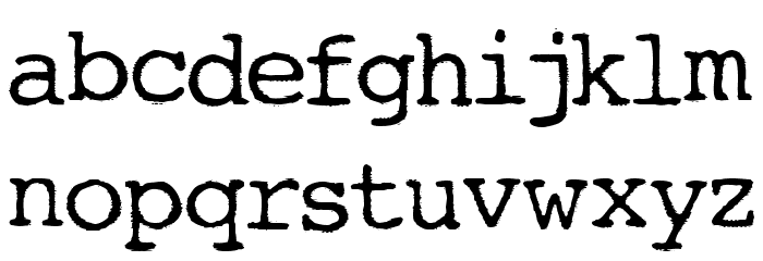 AL Worn Machine Font LOWERCASE