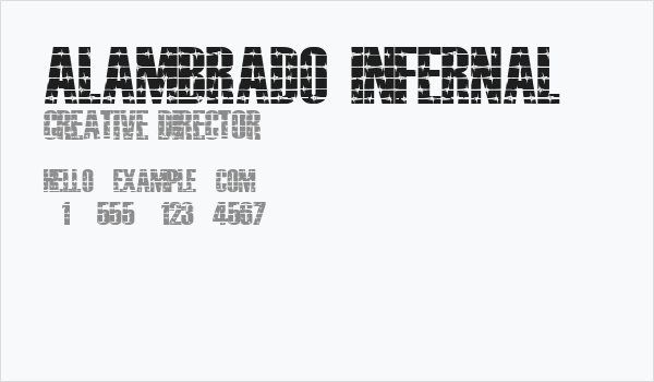ALAMBRADO INFERNAL Business Card