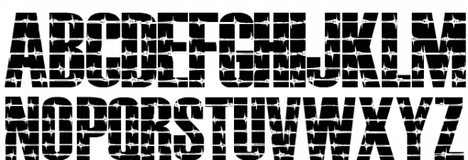 ALAMBRADO INFERNAL Caratteri MINUSCOLO