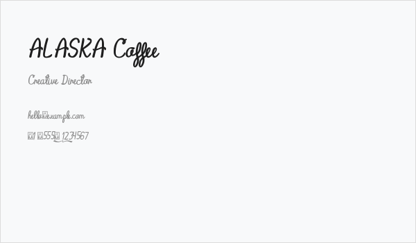 ALASKA Coffee Business Card
