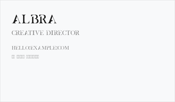 ALBRA Business Card