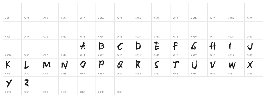 ALBUMME SMOOTH Character Map