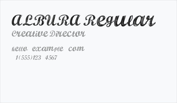 ALBURA Regular Business Card