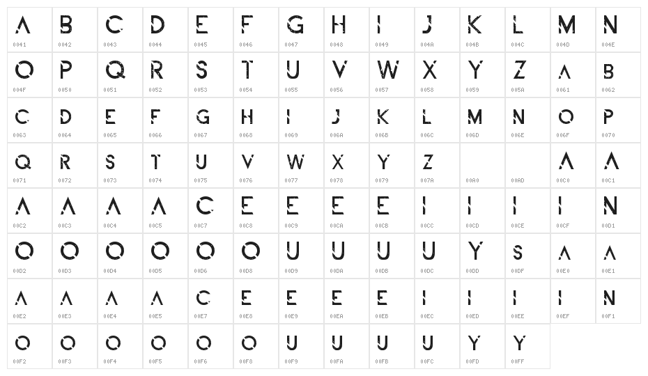 ALDITH DEMO Grunge Character Map