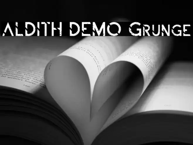 ALDITH DEMO Grunge Font examples