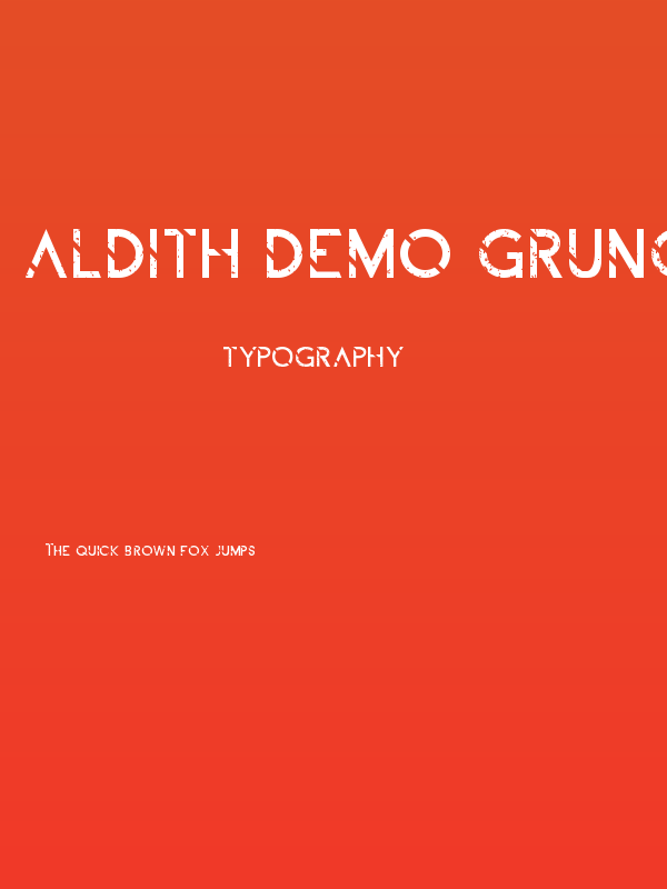 ALDITH DEMO Grunge Poster