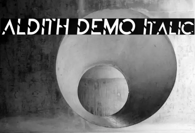 ALDITH DEMO Italic Font examples