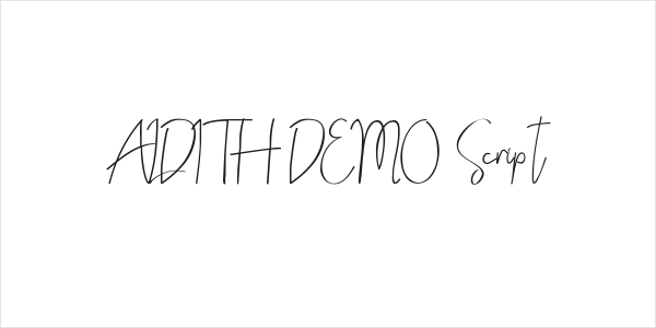 ALDITH DEMO Script Logo